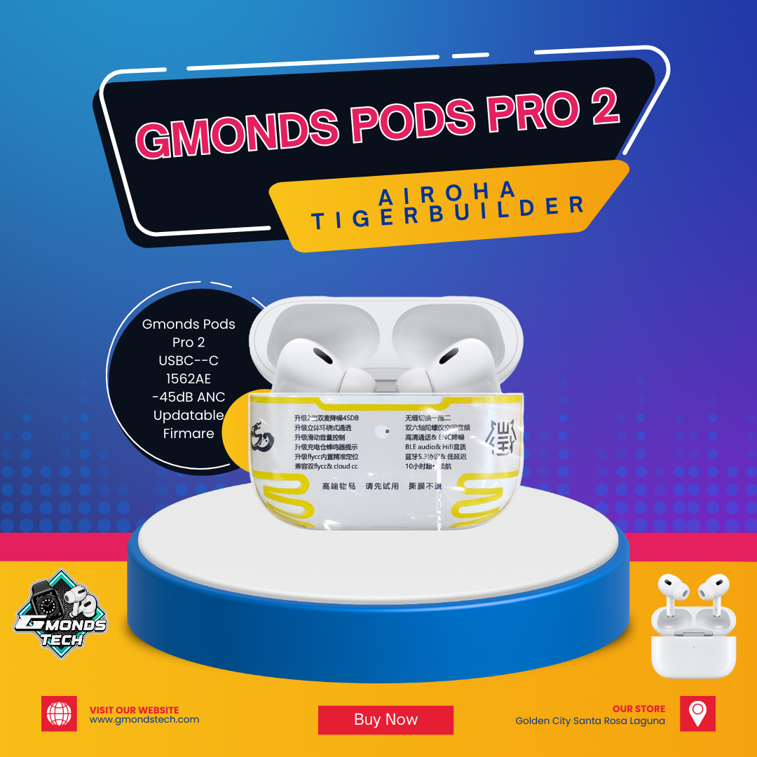Airpods Pro 2 TigerBuilder v5.3 Airoha Chip 1562AE Multipoint Headtrack Updatable firmware
