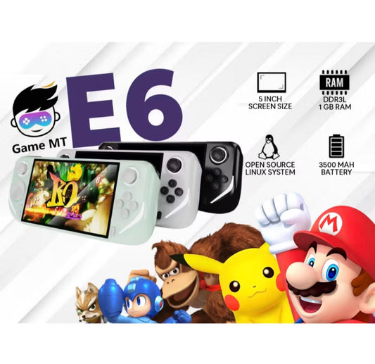 E6 Handheld GAME Console Portable Video Game Support 5-inch IPS 60Hz Screen Retro Gamebox Support PSP PS1 15000 Games
