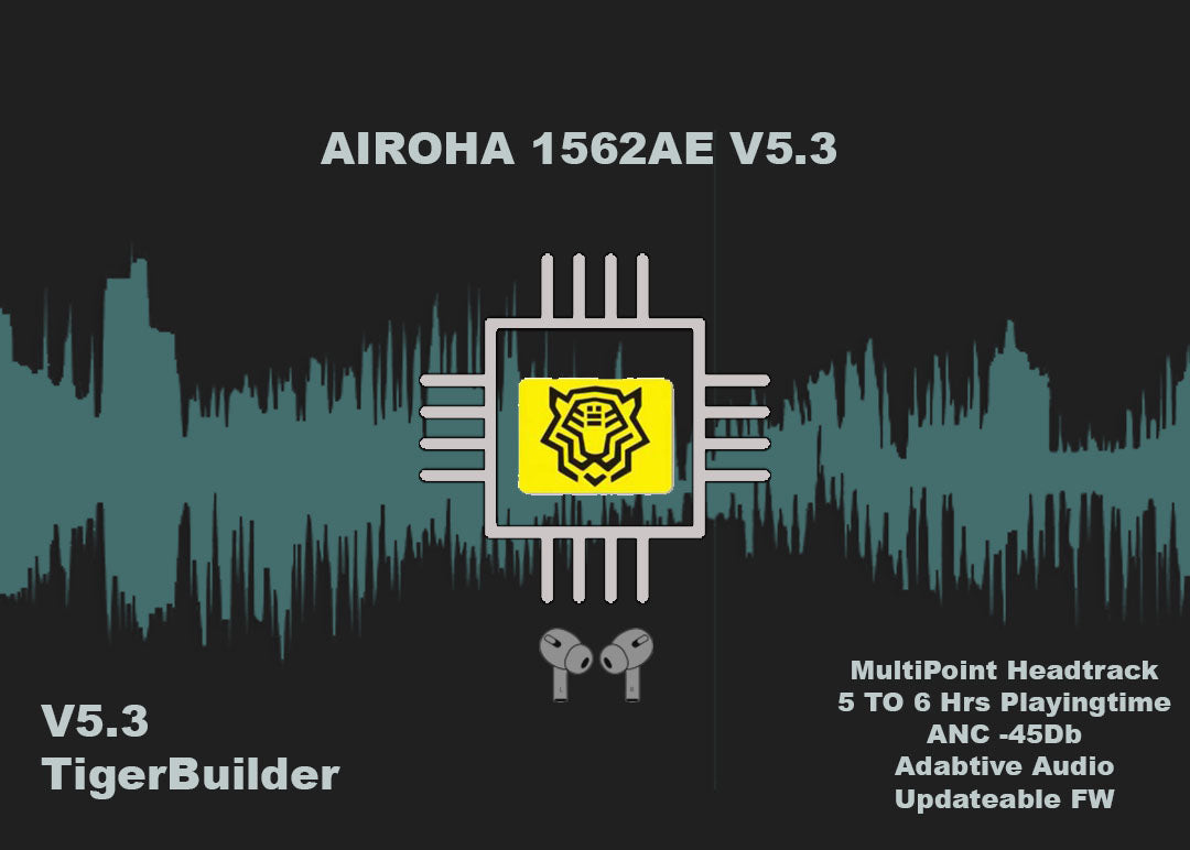 Airpods Pro 2 TigerBuilder v5.3 Airoha Chip 1562AE Multipoint Headtrack Updatable firmware